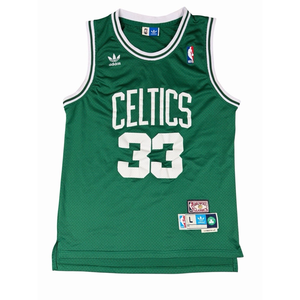 Larry Bird Adidas Hardwood Classic Jersey Boston Celtics Large Length +2